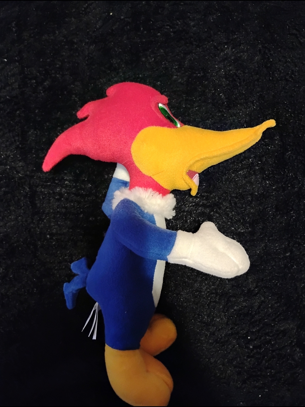 Classic Cartoon Woodpecker Plush - Blue, Pink & Yellow